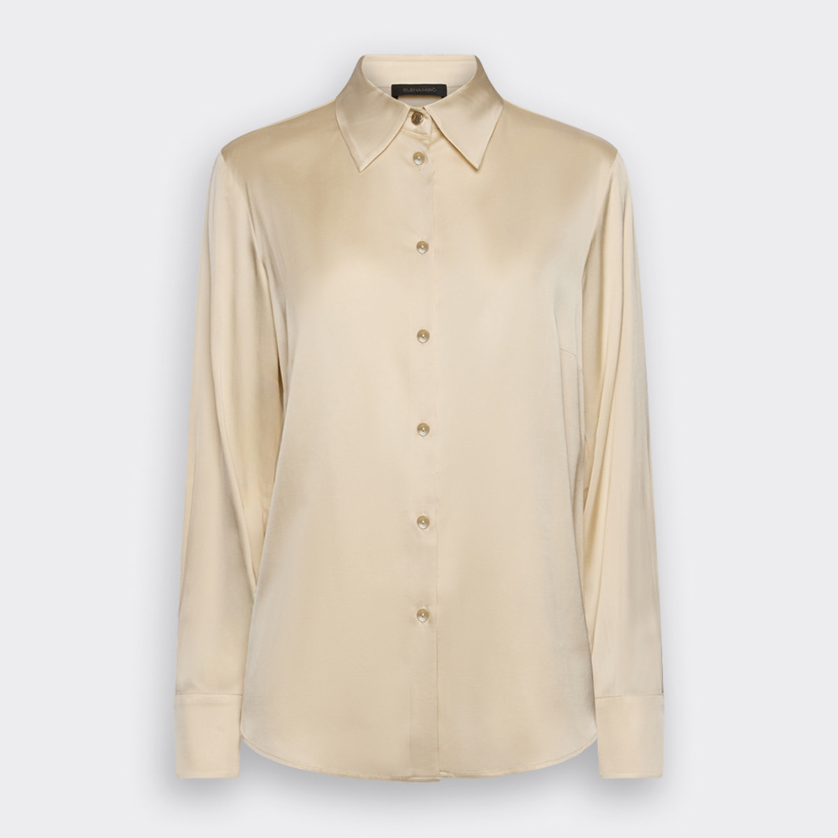 Elena Mirò - Camicia in raso di viscosa stretch - Beige
