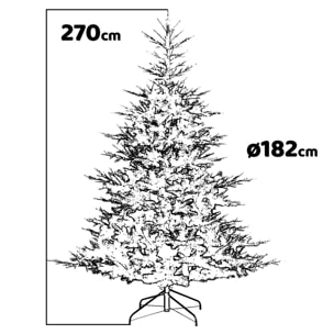 Minorca - Albero di Natale effetto realistico in PE e PVC ø182x270H, 2077 rami