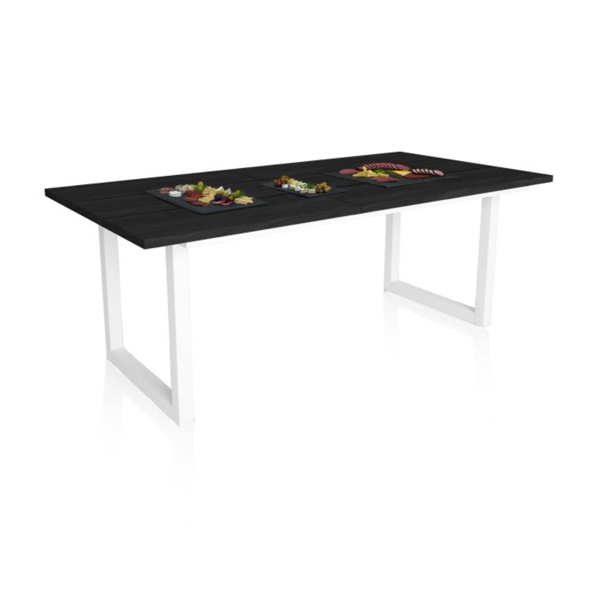 Mesa de comedor Altea 200 Negro Blanco