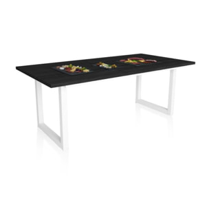 Mesa de comedor Altea 200 Negro Blanco