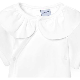 Body bebé manga corta cuello volante