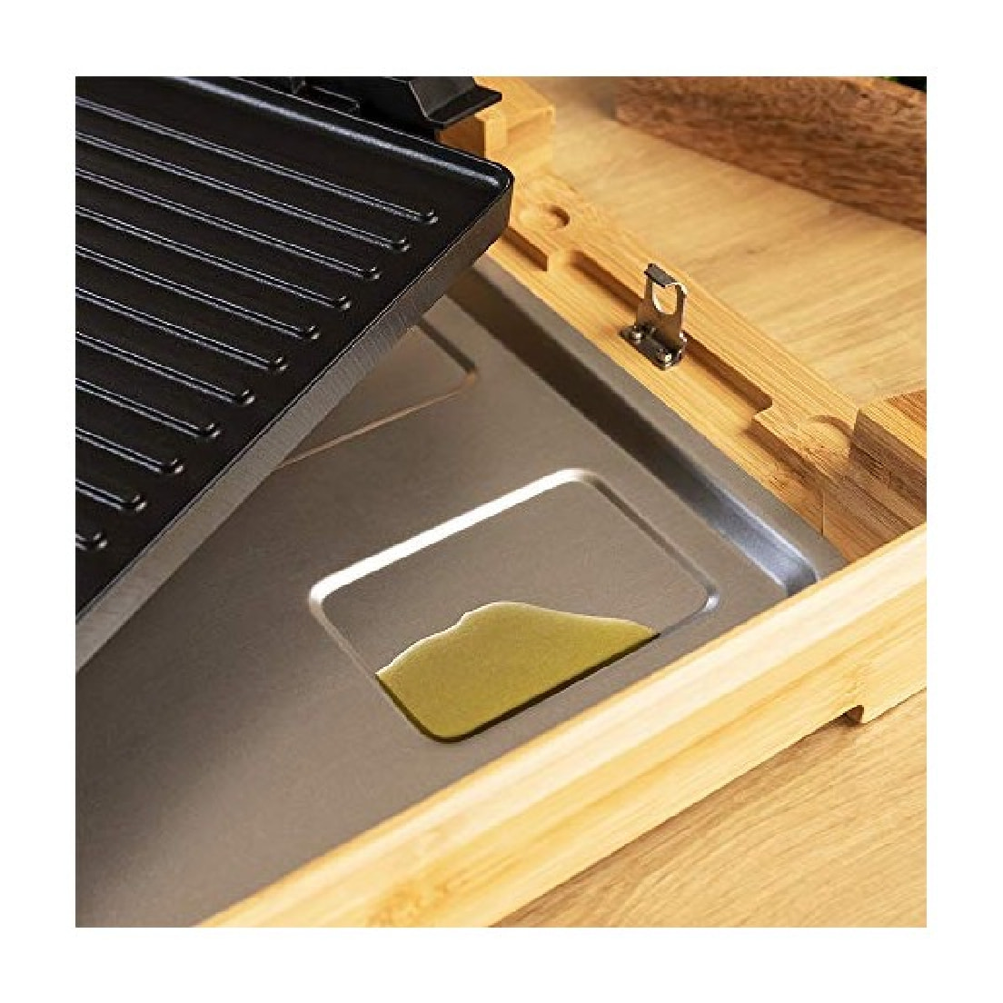 Plancha de asar Eléctrica Tasty/Grill 2000, Acabados en acero inoxidable, Termos