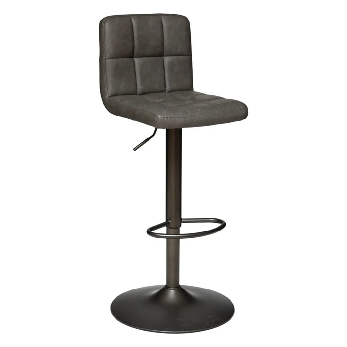 Chaise de bar ajustable "Delek" - gris