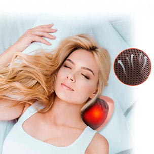 Almohada de masaje con 8 cabezales, masaje en ambas direcciones y calor infrarrojo.