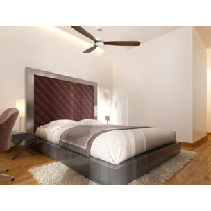 Ventilateur de Plafond ø166 cm avec Wifi Réversible Hypersilence pour 50 m² 40 W Blanc