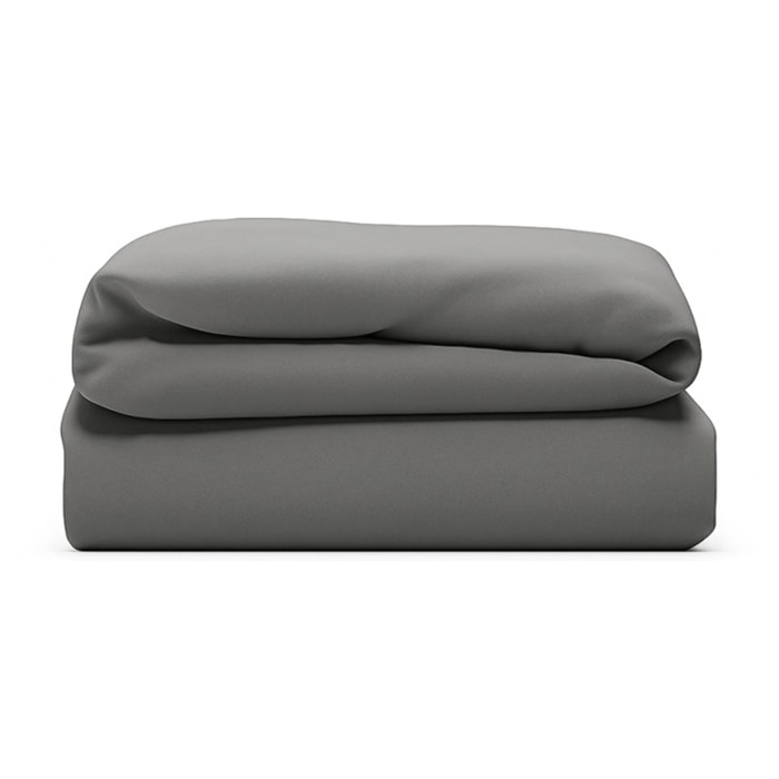 Housse de couette | Gris | Unies, respirantes & hypoallergéniques
