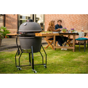 Kamado GRILL GURU GGO221 Original Large Basic gris sur chariot 47 cm