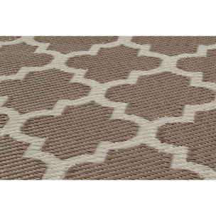 Scoobi - tapis d'exterieur anthracite motif éthnique