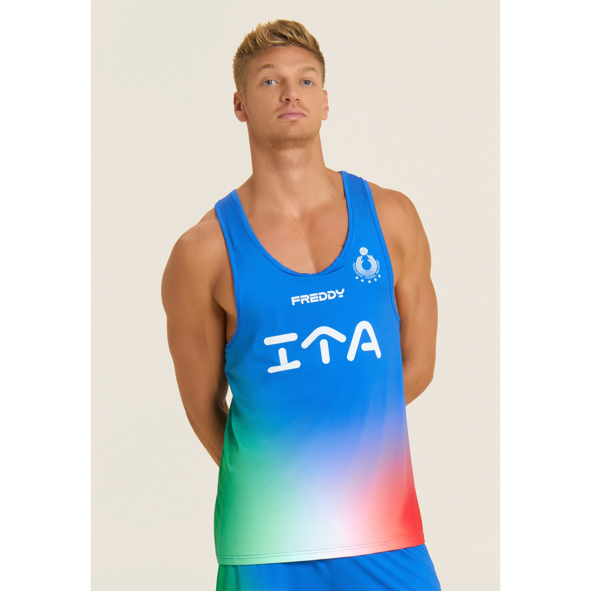 Canotta uomo Beach Volley Italia 2025/26 con protezione UV