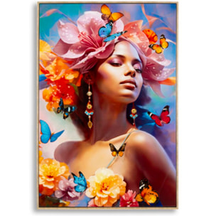 DIPINTO SU TELA LACCATO MARTY C/CORNICE -B- CM 62X4X92