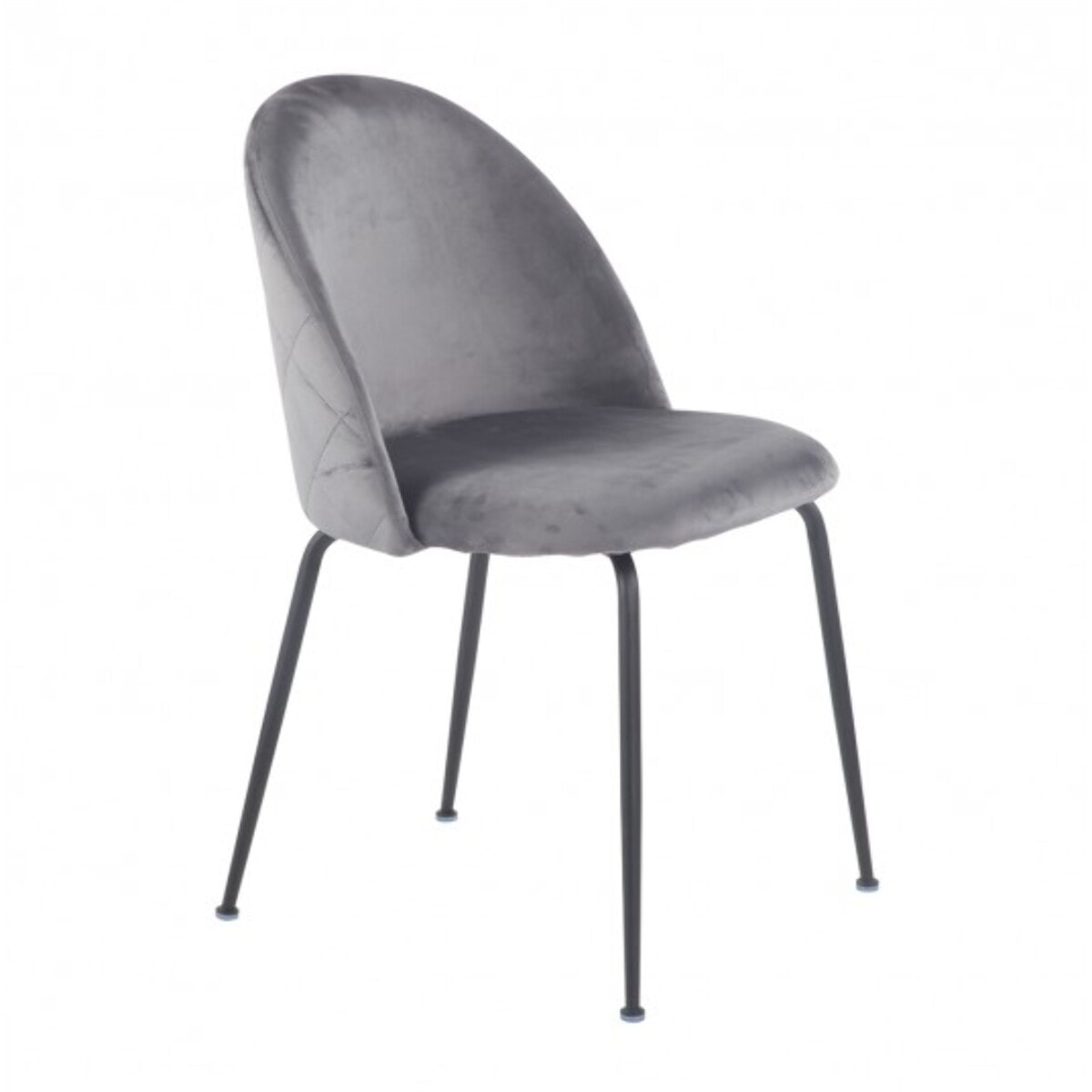 Chaise design en velours dossier capitonné - CLEA