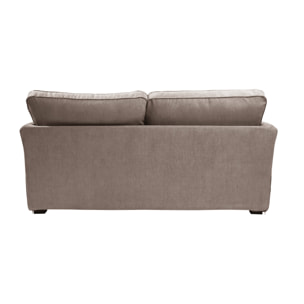 Canapé convertible 6 cm ESCAUT 3 pl 185 cm tissu Moderne Taupe - Fabriqué en France