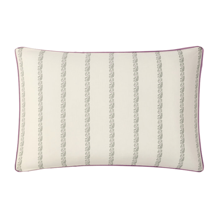 Taie d'oreiller imprimée en percale de coton, JARDIN SECRET