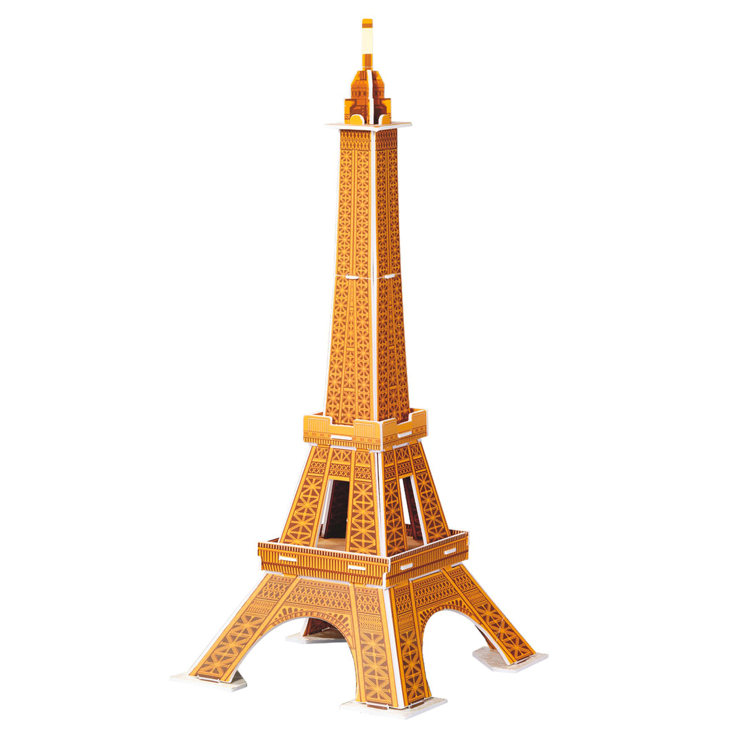 Puzle 3D de cartón de la Torre Eiffel situada en París. 20 piezas.