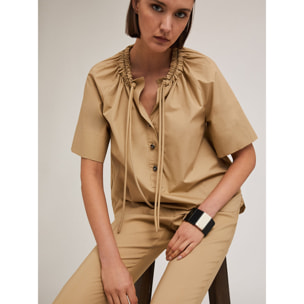 Motivi - Camicia con coulisse - Beige