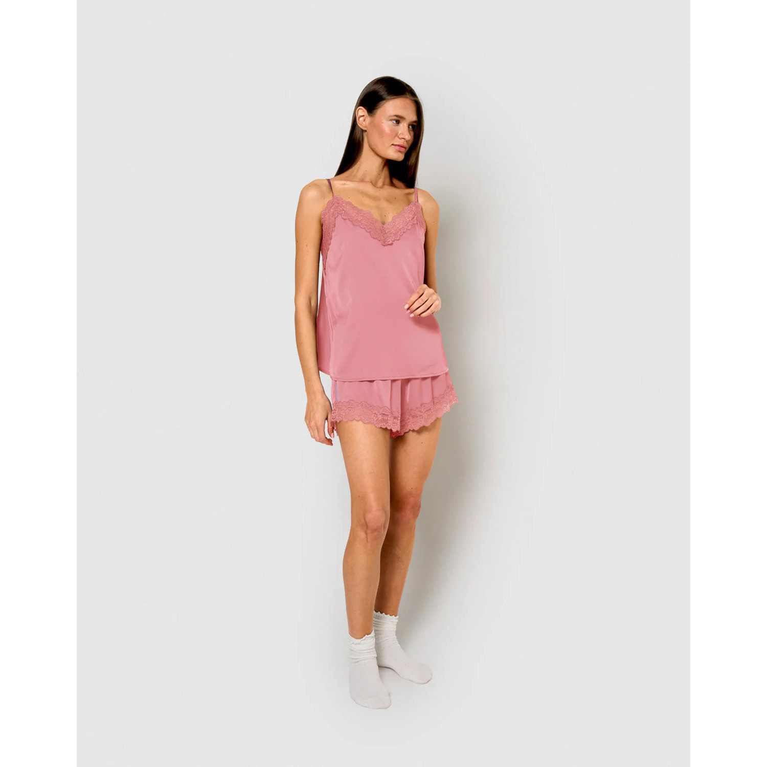 Pigiama da donna con spalline in raso friday solid