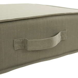 Coussin de sol Korai vert laurier 45x45cm