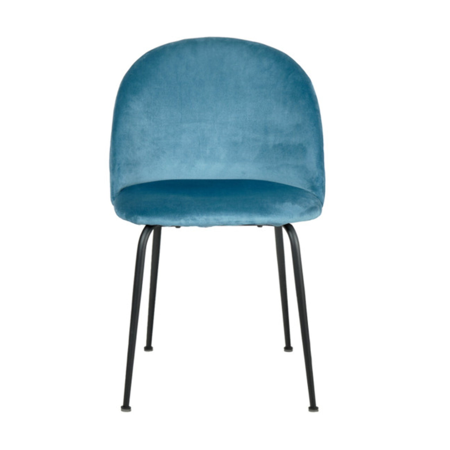 Chaise design en velours dossier capitonné - CLEA