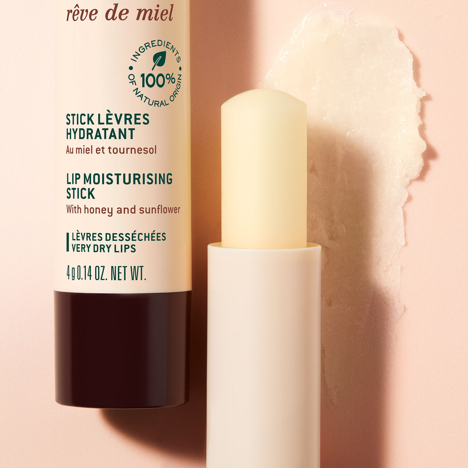 Rêve de Miel®  - Stick lèvres hydratant - Lèvres desséchées ou abîmées - 4g