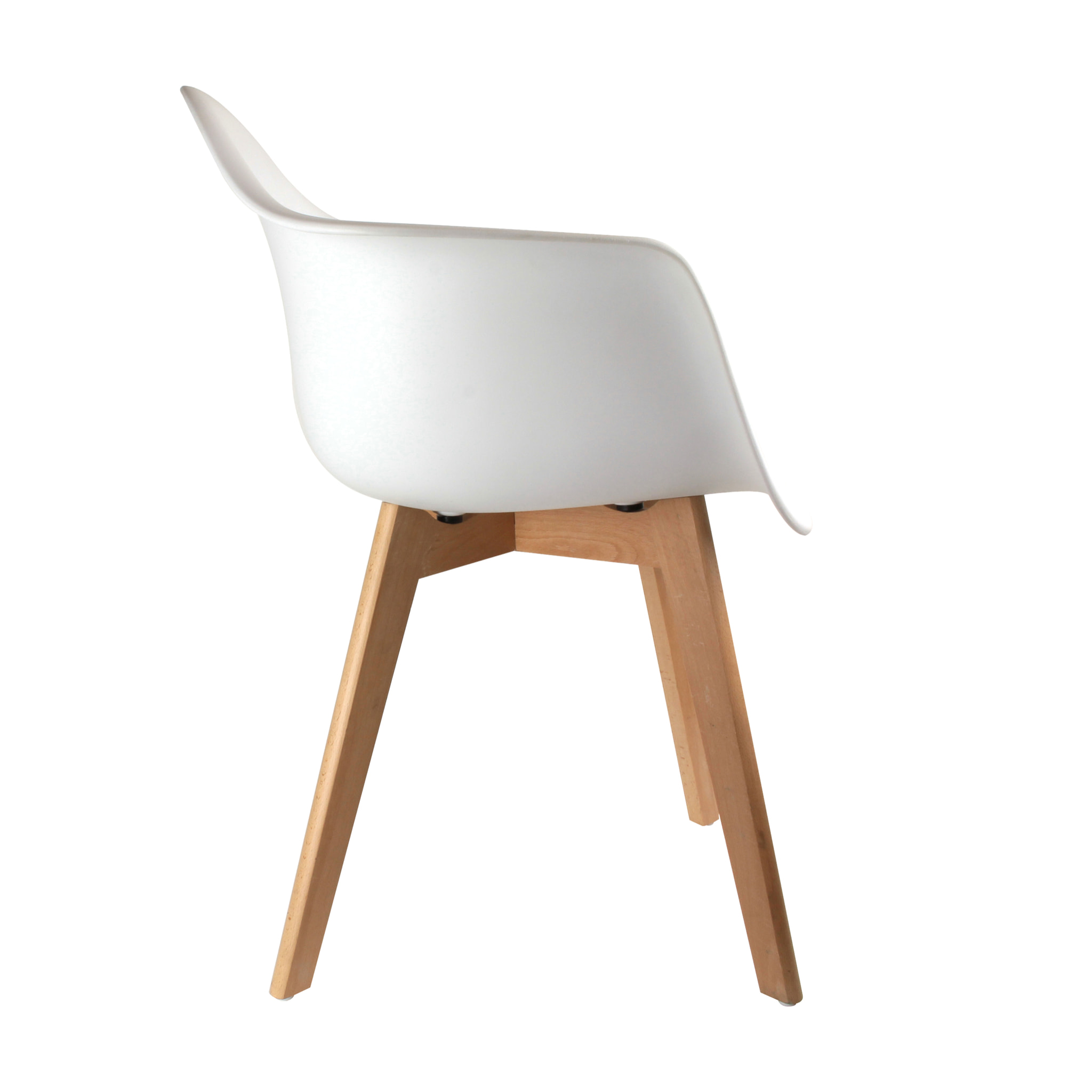 Fauteuil Scandinave Blanc - Lot de 2