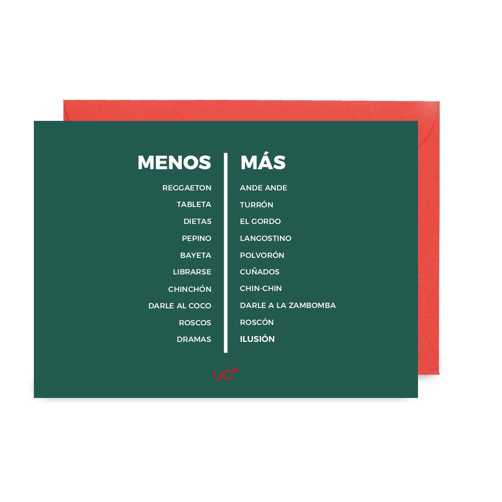 Postal "Menos - Más" Navidad