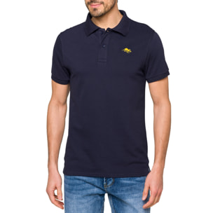 Polo Hot Buttered Stoney tinta unita blu navy.