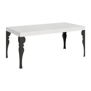 Tavolo allungabile 90x200/304 cm Paxon bianco frassino telaio Antracite