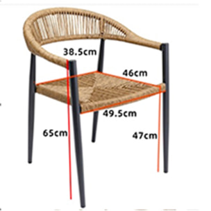 Chaise de jardin avec accoudoirs Palma nature Kare Design