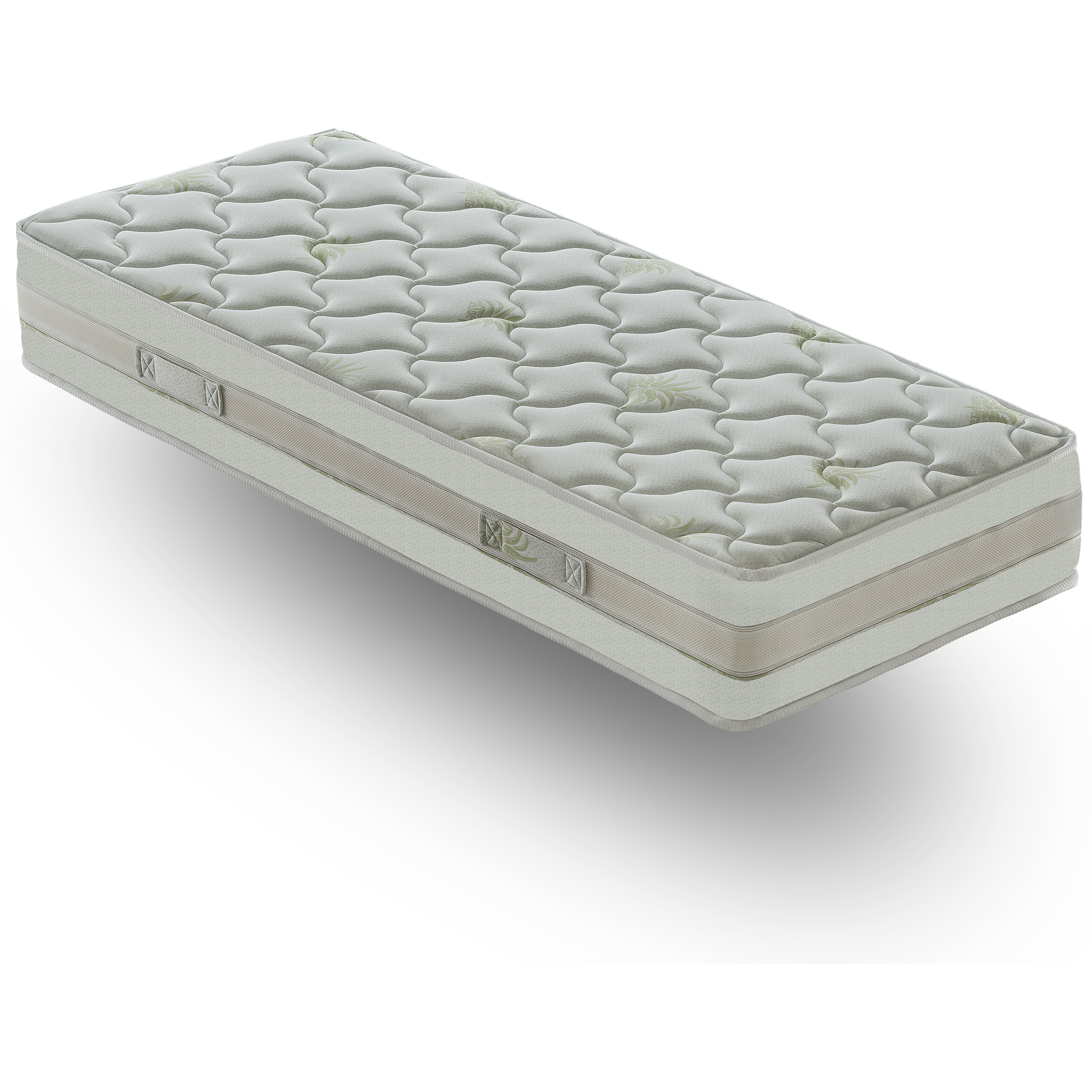 Materasso 80x190 in Memory Foam - 5 cm memory foam - Alto 25 cm - 9 Zone di Comfort - Rivestimento Aloe Vera