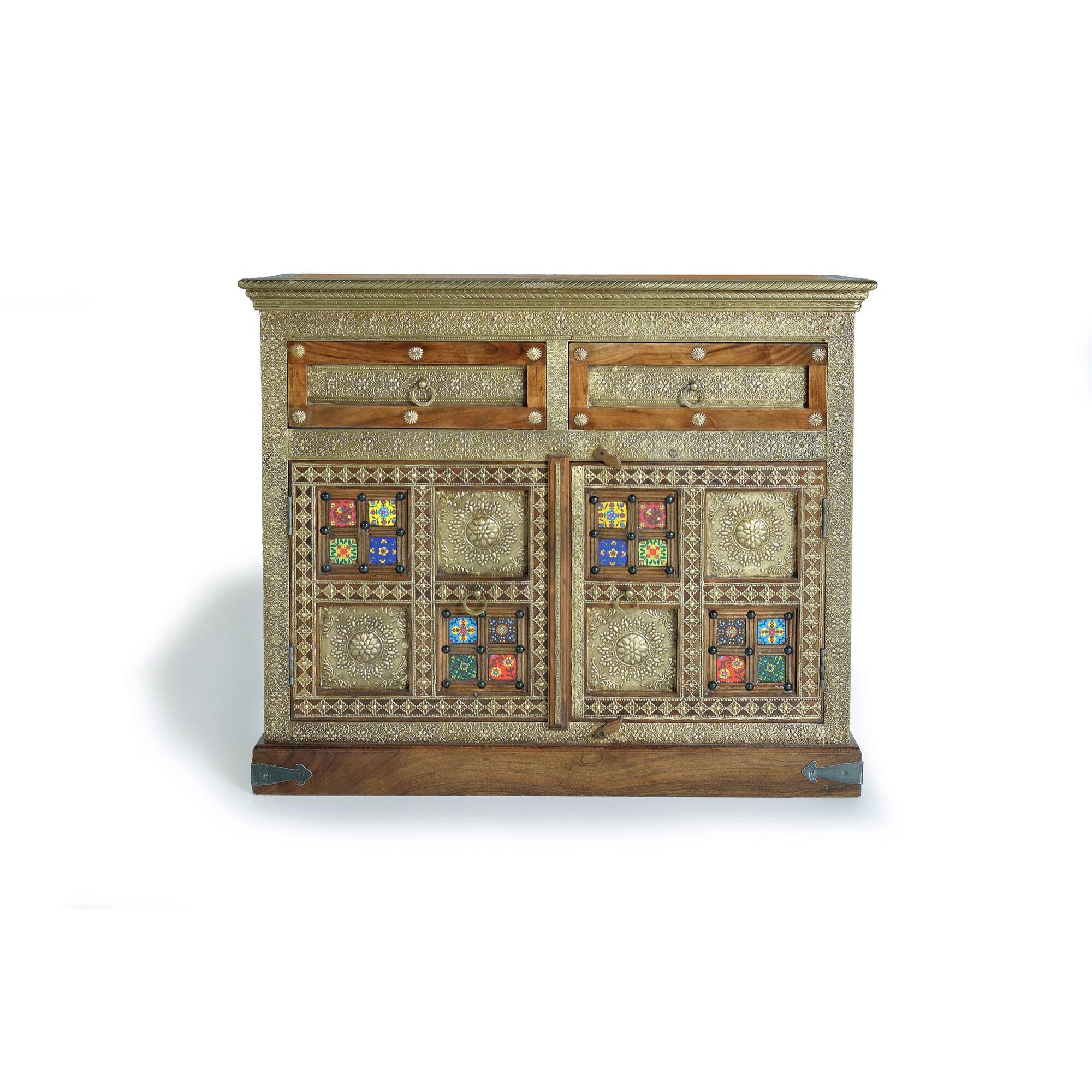 Cómoda - madera de acacia - - 90x105x40cm