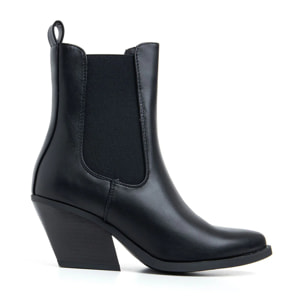 Texano con gambale basso ed elastico - NERO