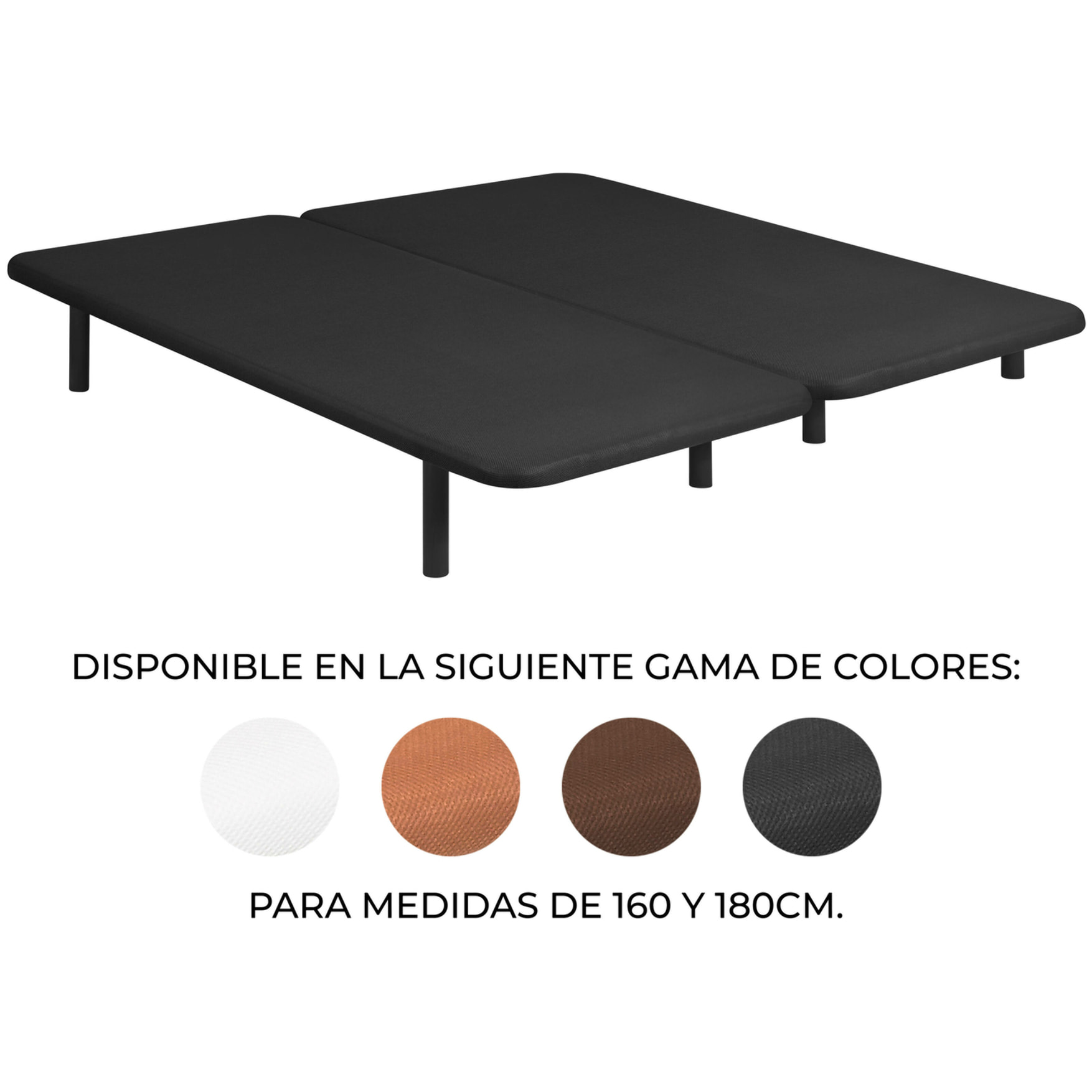 Cama Base Tapizada | Transpirable Tejido 3D | 25CM | Estructura reforzada | ENVIO, ENTREGA Y RETIRADA INCLUIDO