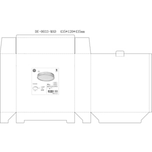 Forlight PLAFÓN IP20 LU LED 22.5W BLANCO NEUTRO - 4000K ON-OFF MADERA CLARA