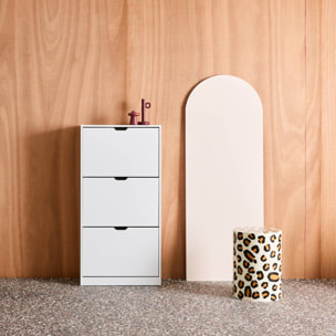 Meuble à chaussures décor bois 3 abattants SHOOZ