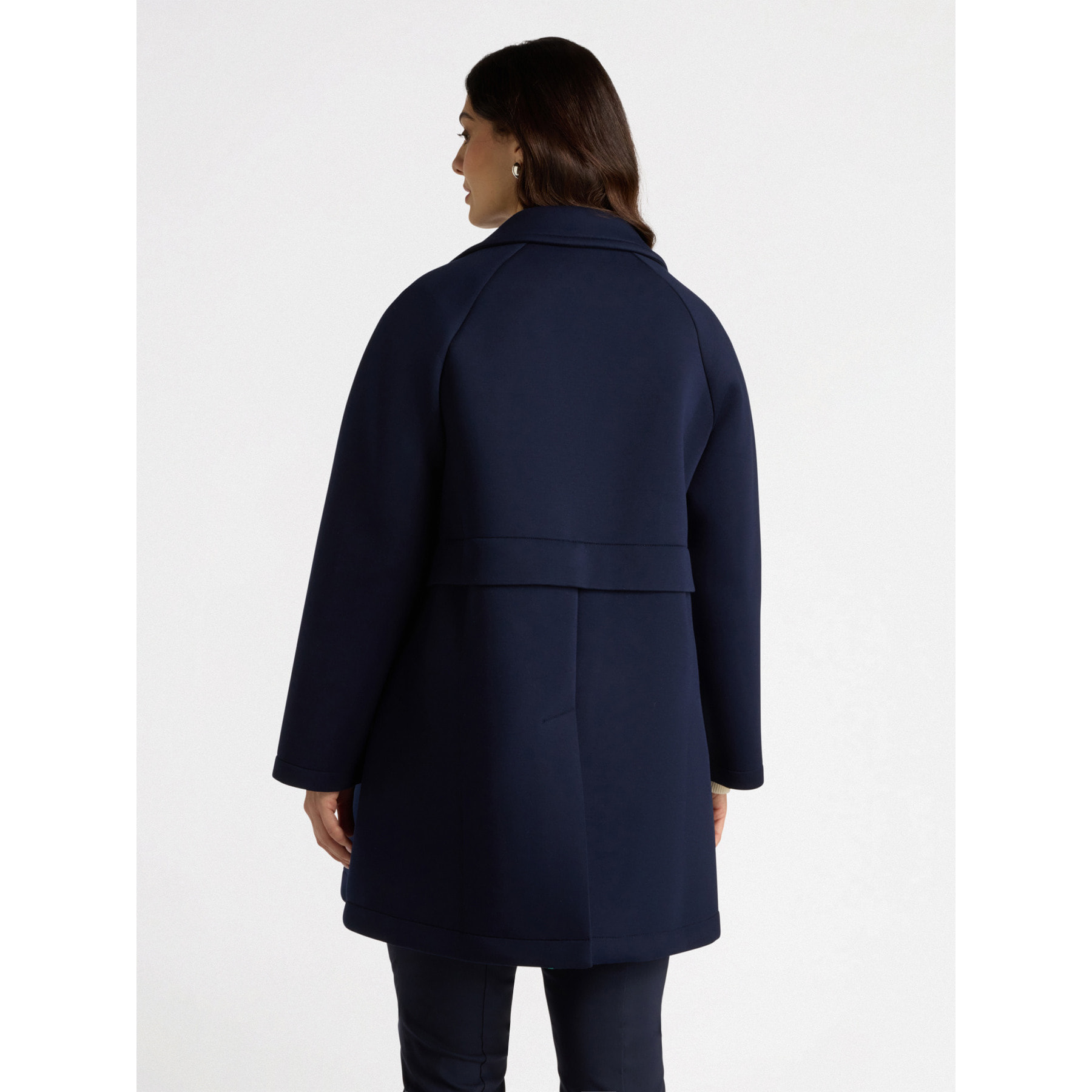 Fiorella Rubino - Cappotto in scuba - Blu