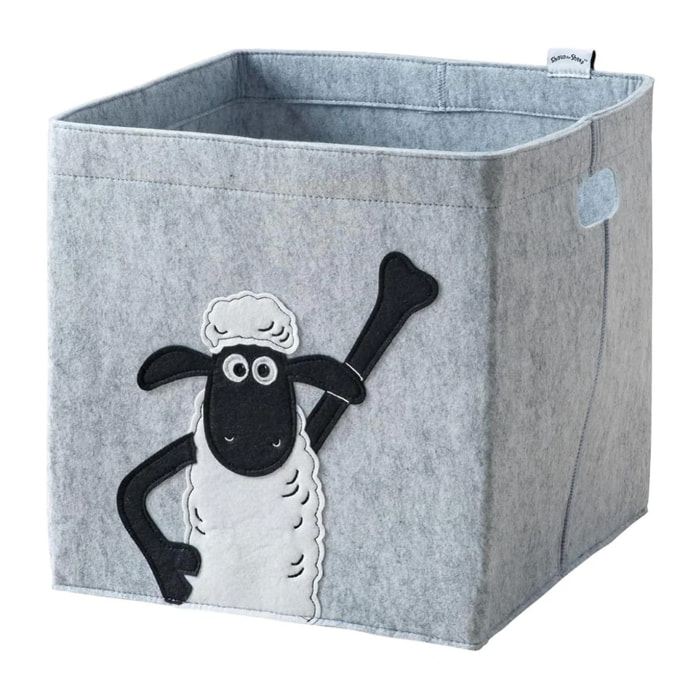 Boîte de rangement en feutre compatible Kallax Shaun poing levé Lifeney Shaun le mouton