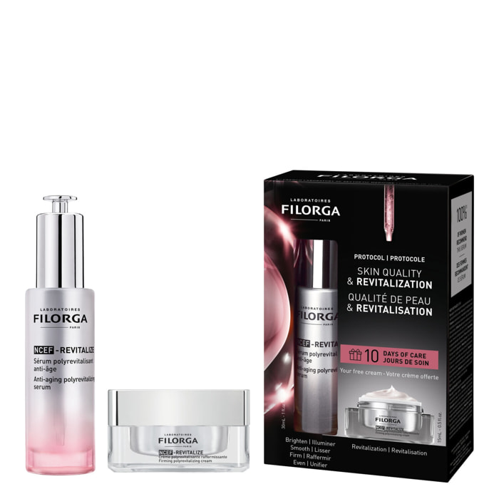 Ncef-Revitalize - Coffret Sérum Polyrevitalisant Anti-Âge 30ml + Crème Polyrevitalisante Raffermissante 15ml