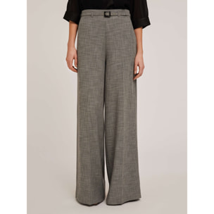 Motivi - Pantaloni palazzo con cinturino - Grigio