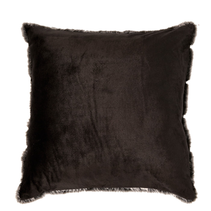 Coussin - HOME DECO FACTORY - Imitation Fourrure - Gris
