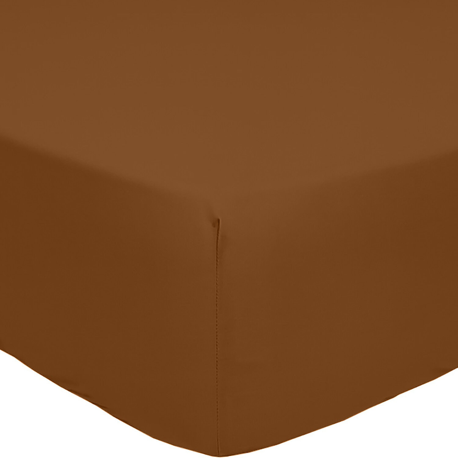 Drap housse 100% percale de coton 80fils - ocre