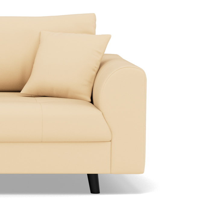 Rune - canapé d'angle gauche 4 places en simili - Beige