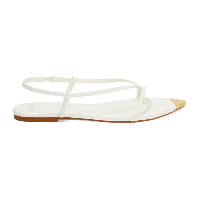 Sandali bassi bianchi minimal chic