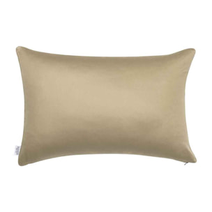 Taie d'oreiller imprimé en lin et soie, Lin & Soie, Jaune désert