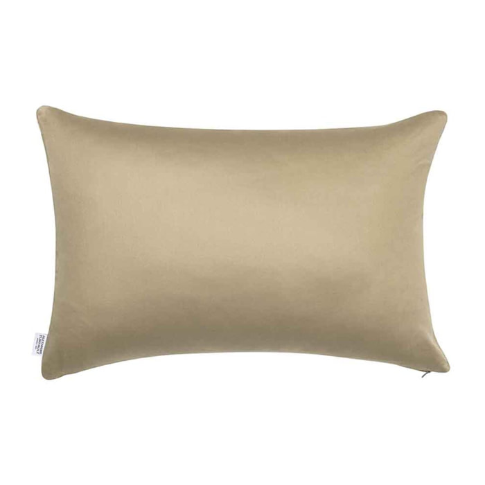 Taie d'oreiller imprimé en lin et soie, Lin & Soie, Jaune désert