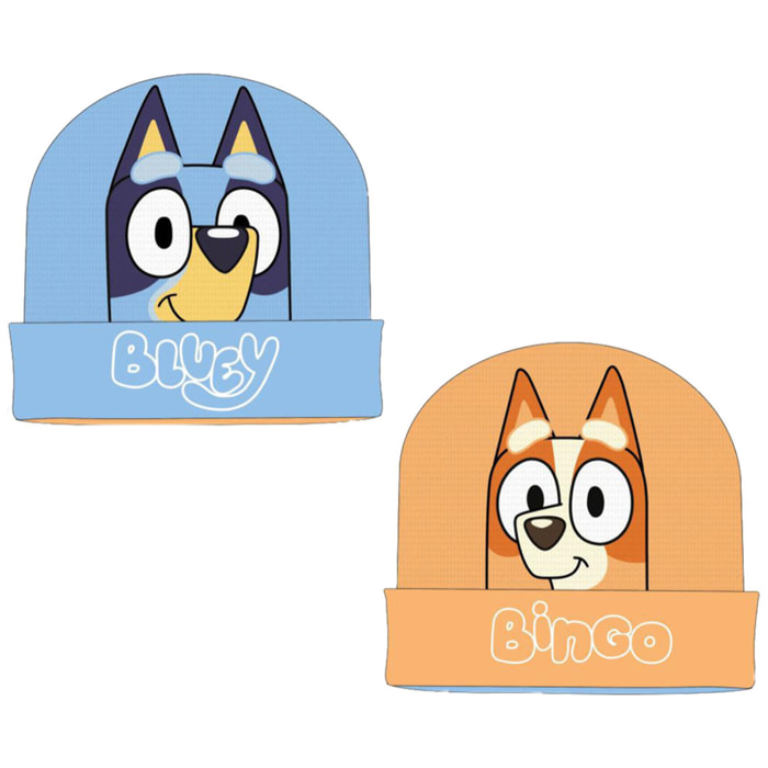 Gorro de punto infantil reversible "Bluey"