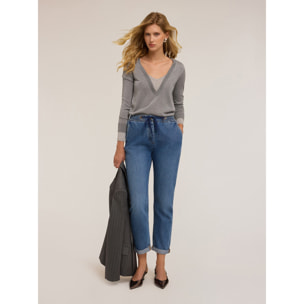 Motivi - Jeans slouchy misto lyocell - Blu