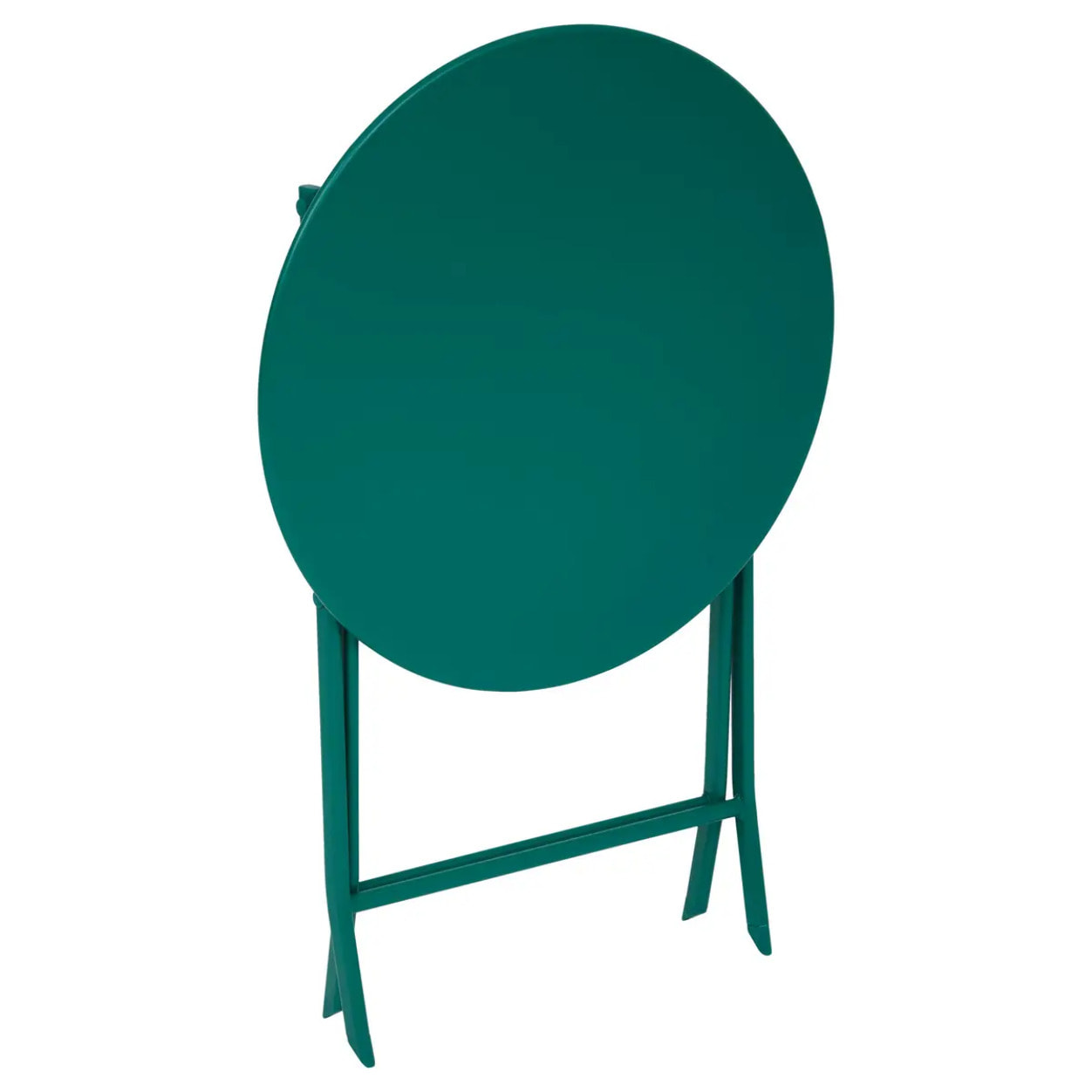 Table de jardin 2 places Greensboro plaible D60cm vert opale