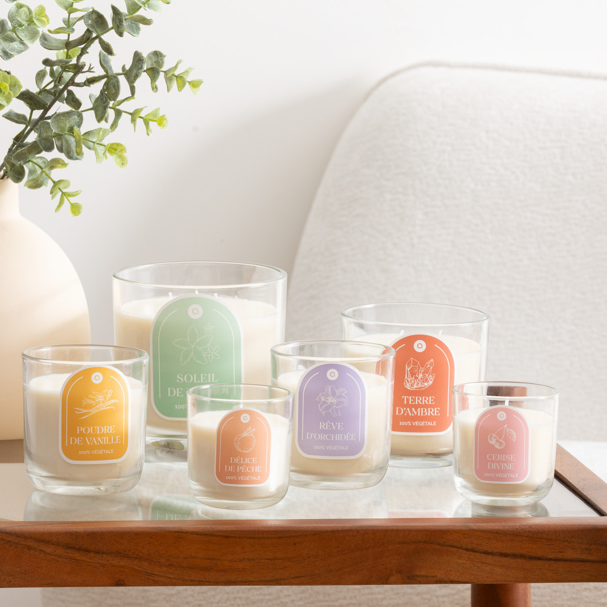 Bougie parfumée " Floa" pêche 115g