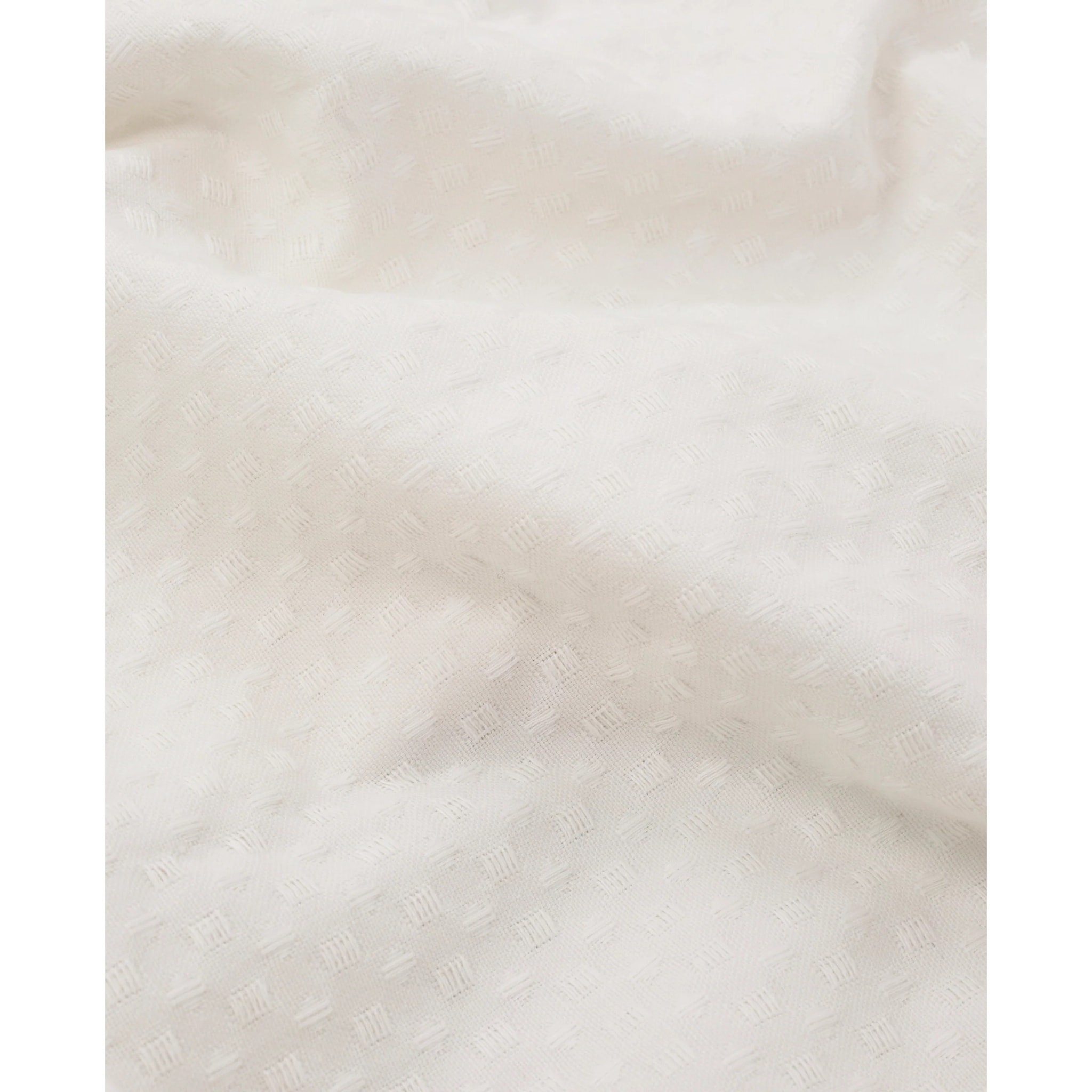 Plaid gaufré 100% coton Blanc chimique 130x170 cm