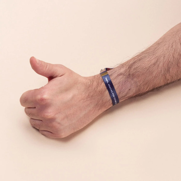 Pulsera "Papá, gracias por estar en cada paso"
